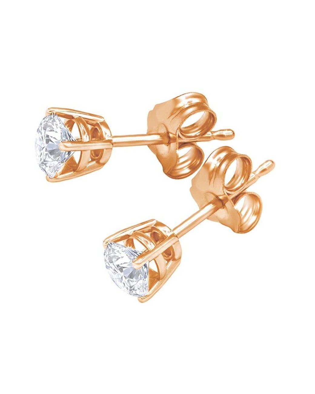 Diana M White Fine Jewelry 14k Rose Gold 0.50 Ct. Tw. Diamond Studs