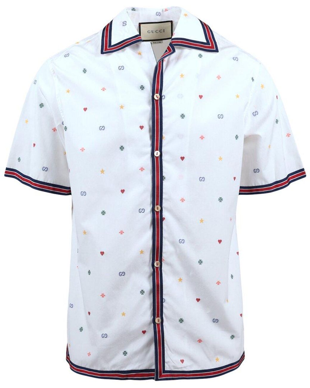 Gucci Taped Bowling Shirt in Blue for Men | Lyst