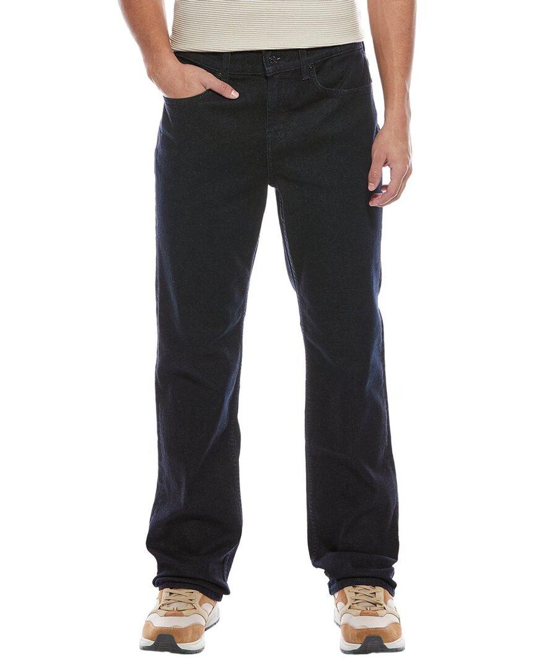 7 For All Mankind Black Austyn Basin Straight Jean for men