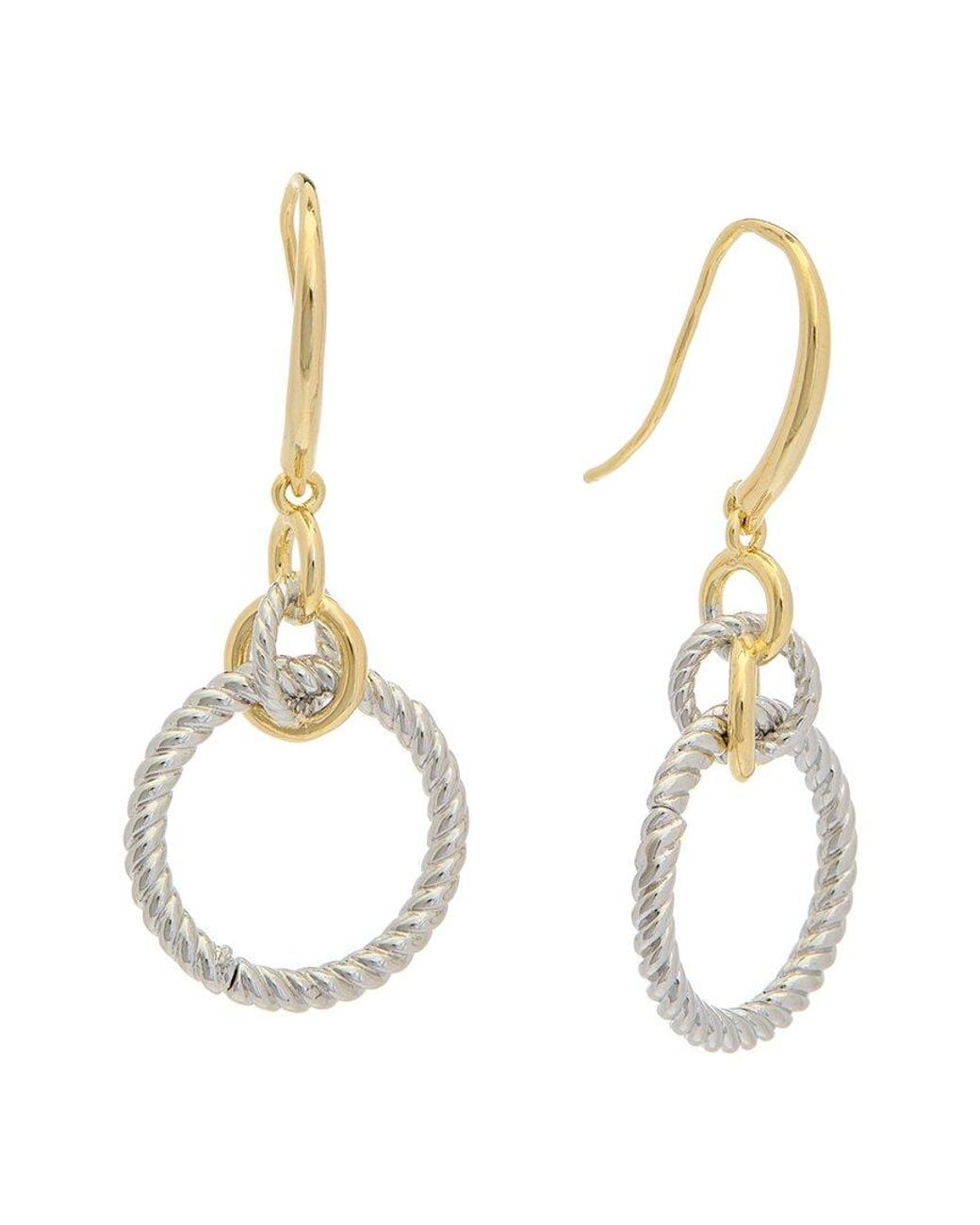 Juvell Metallic 18k Plated Drop Link Earrings
