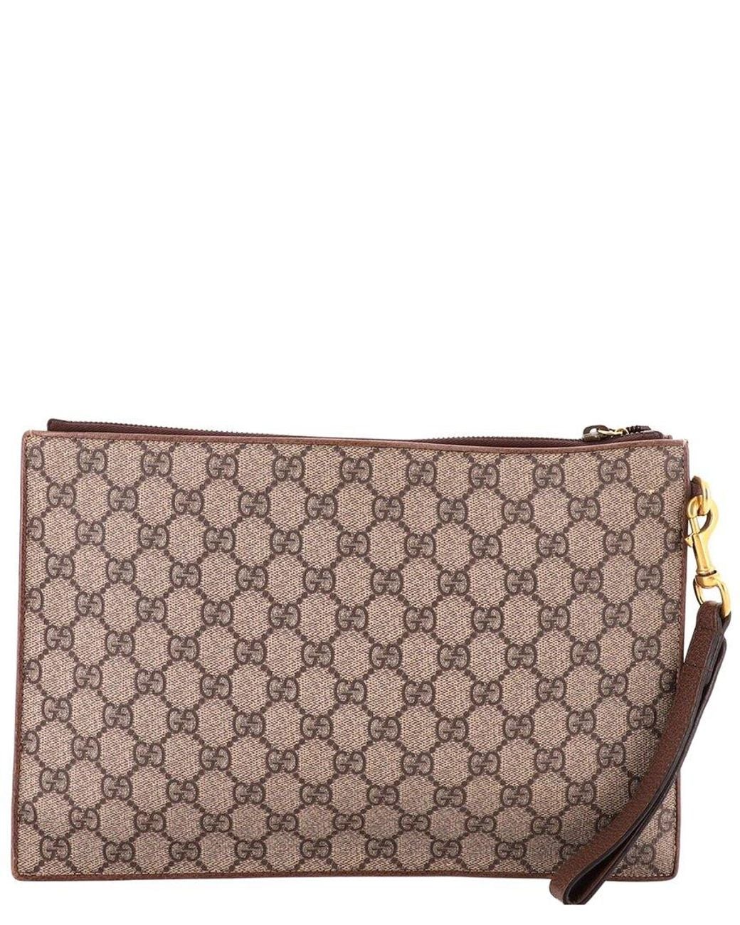 Gucci Multicolor Gg Coated Canvas Courrier Pouch With Applique (Authentic Pre- Loved)