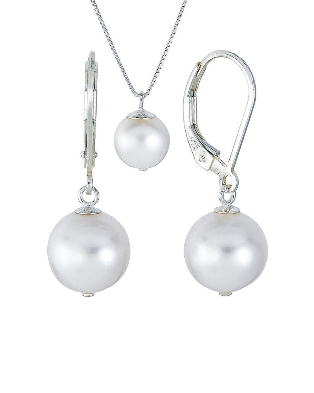 Belpearl White 8.5Mm Pearl Earrings
