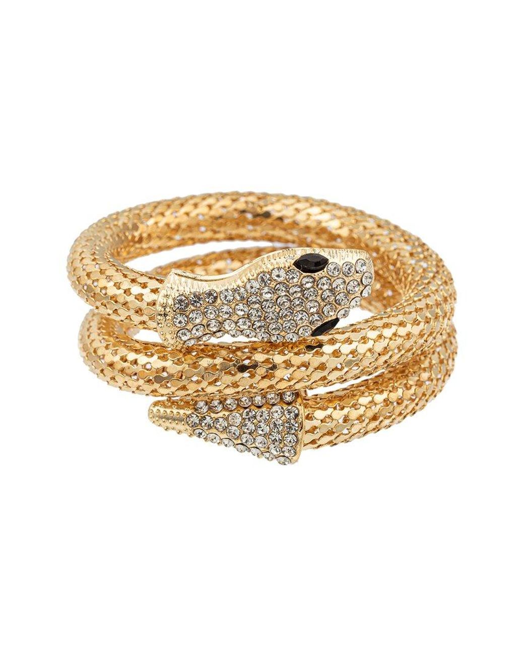 Eye Candy LA Metallic Crystal Snake Wrap Bracelet