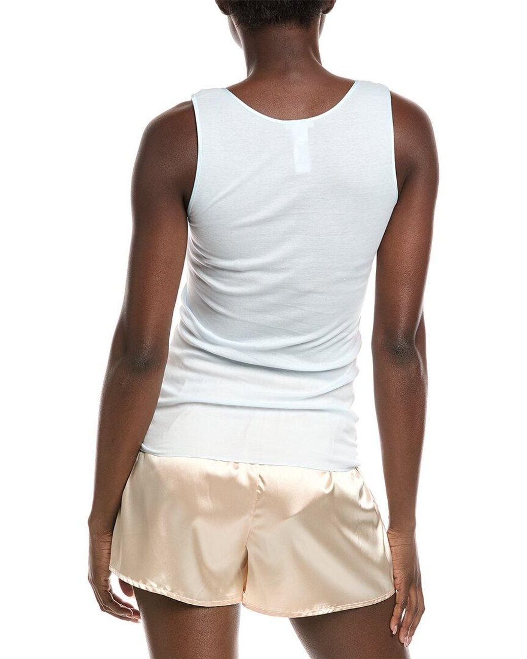 Hanro White Round Neck Tank Top