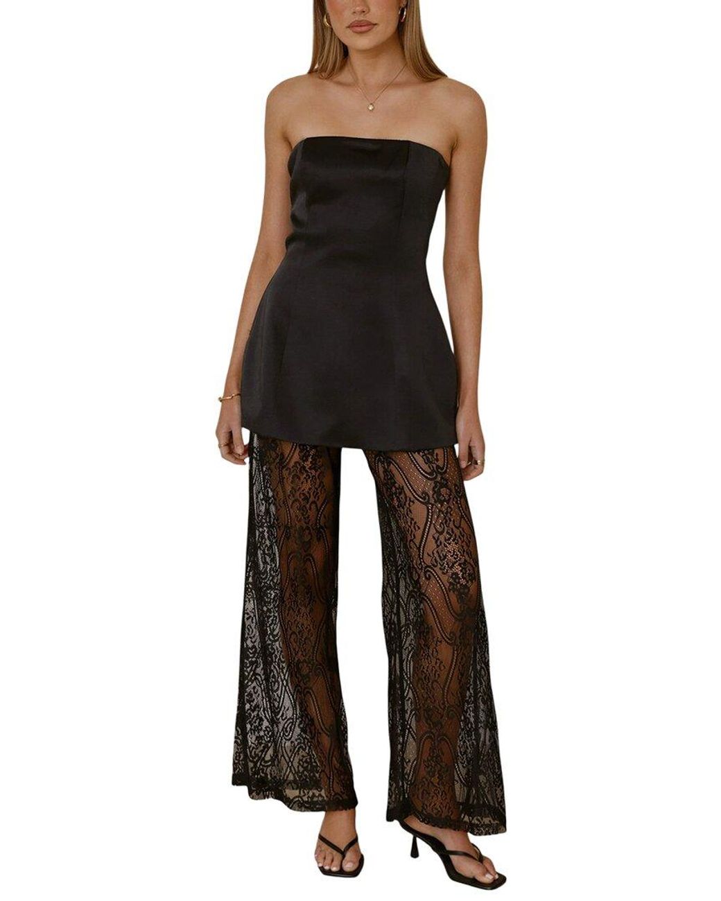 ENJOY PETRA Black 2Pc Top & Pant Set