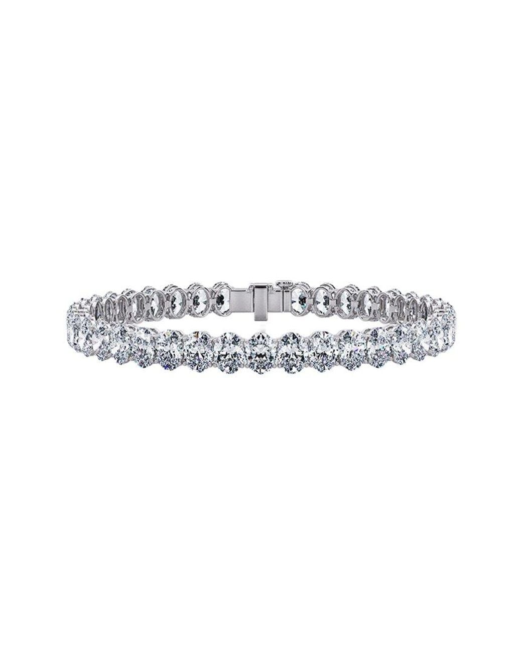 Lab Grown Diamonds White 14K 16.00 Ct. Tw. Lab-Grown Diamond Tennis Bracelet