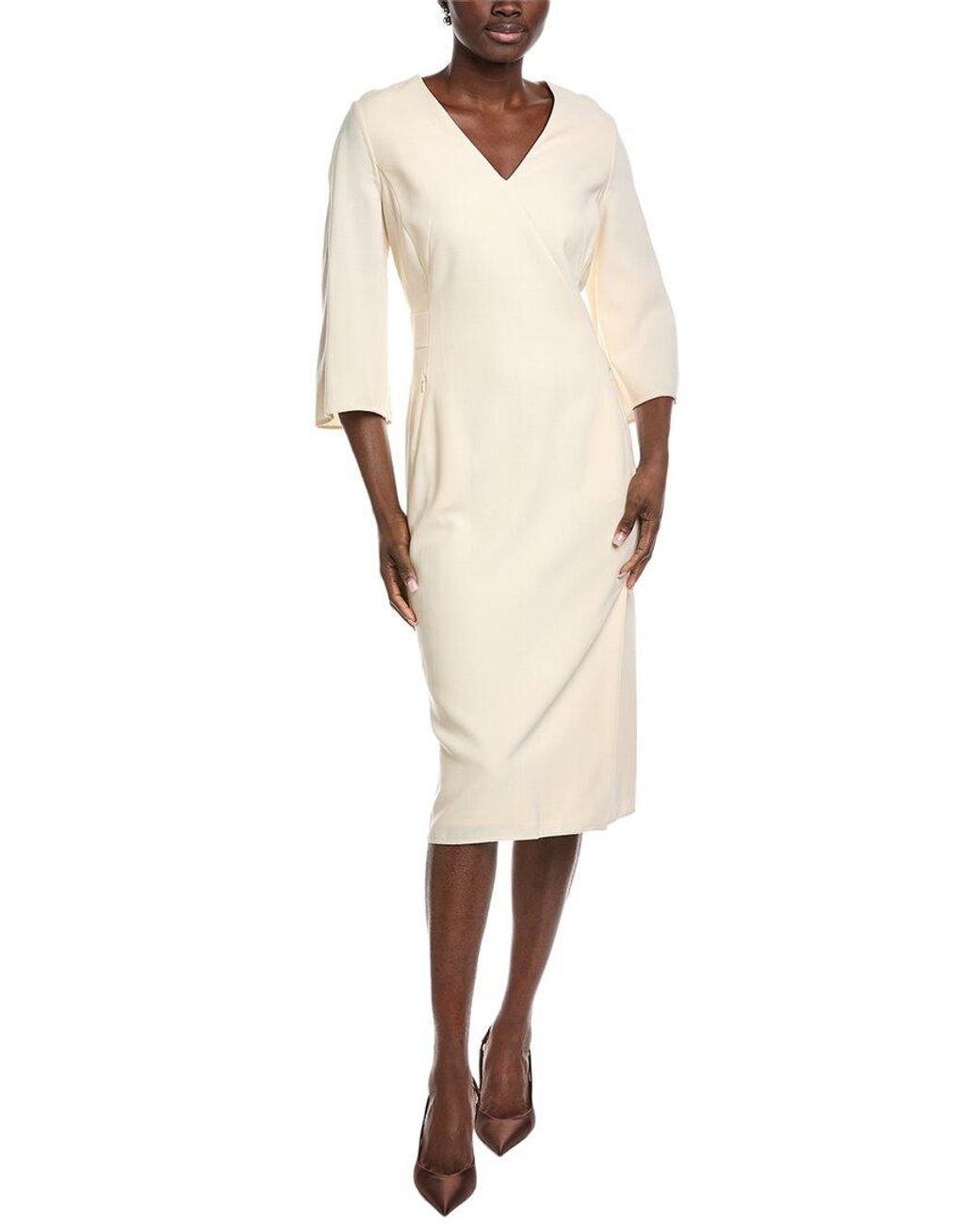 Akris Natural Wool Midi Dress