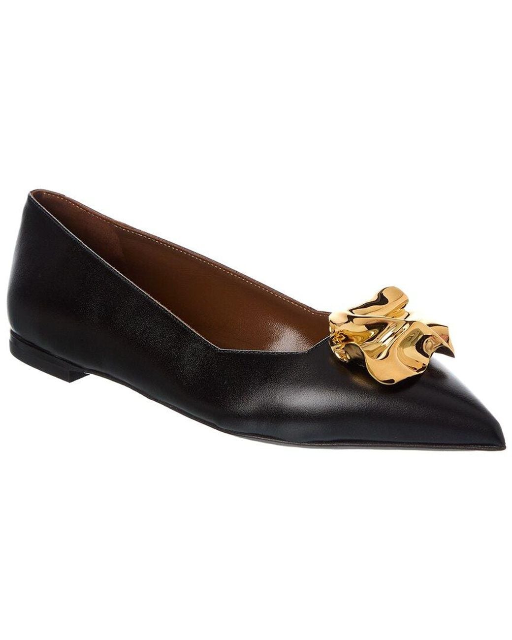 Giuseppe Zanotti Brown Lucrezia Leather Flat