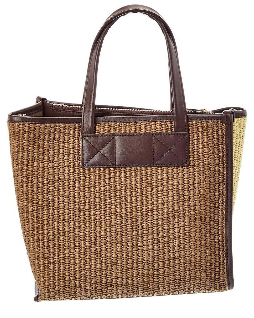 Furla Metallic Divide Small Leather Tote