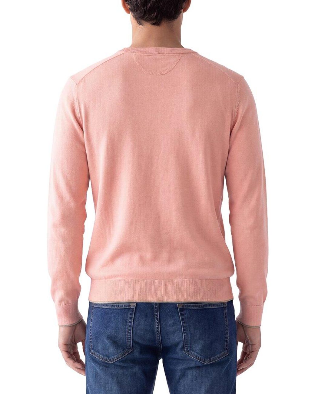 Raffi Blue Jersey Crewneck Sweater for men