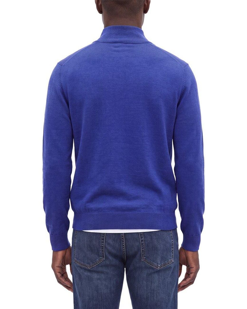 N.Peal Cashmere Blue Regent Fine Gauge Cashmere & Silk-Blend 1/2-Zip Sweater for men