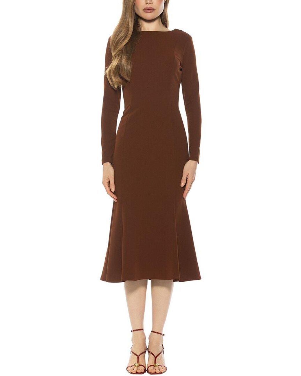 Alexia Admor Brown Liora A-line Dress