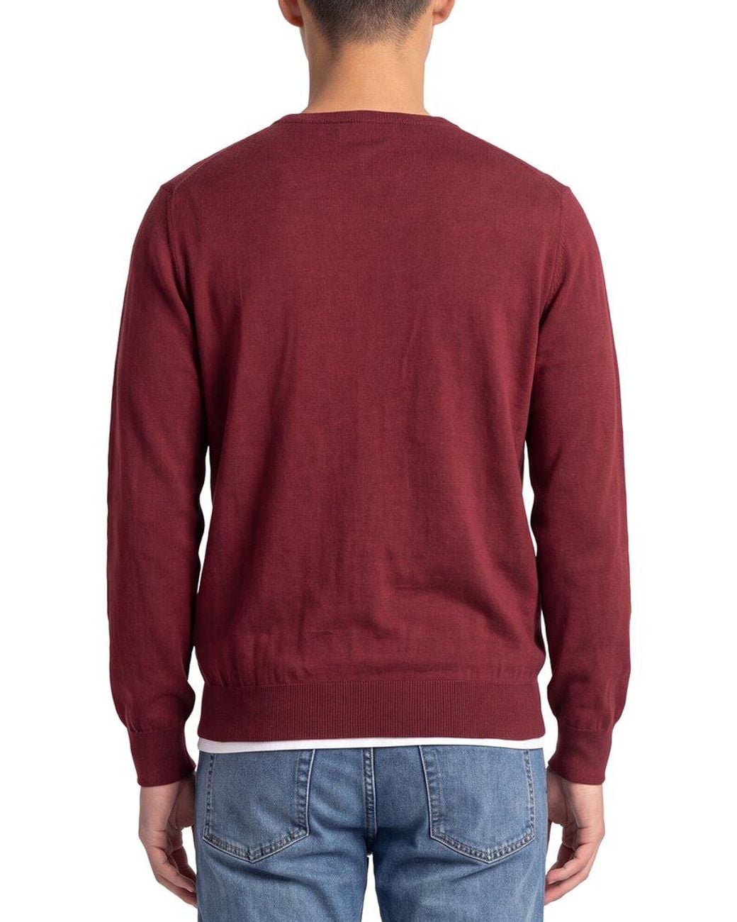 Gran Sasso Red Wool Crewneck Sweater for men