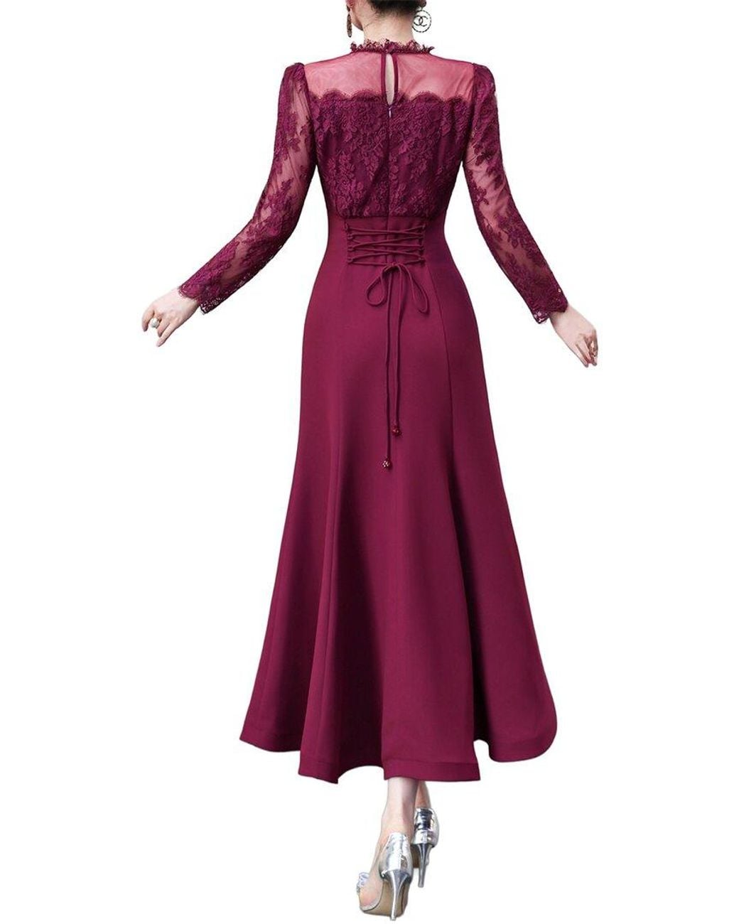 BRC By BURRYCO Purple Solid Maxi Dress
