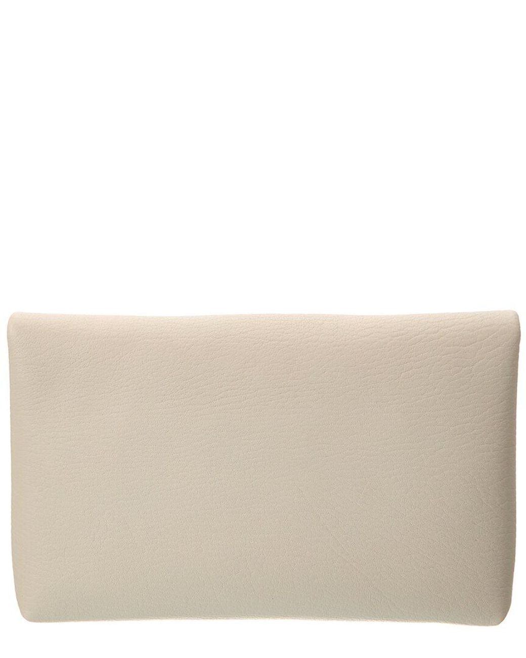 Saint Laurent Natural Cassandre Large Leather Envelope Pouch