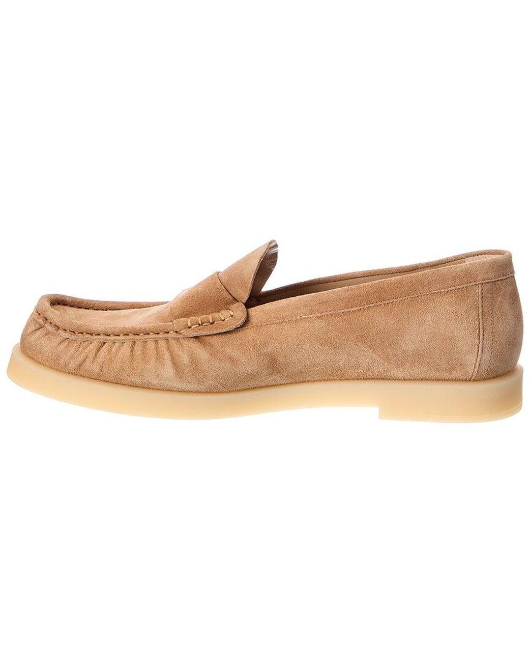 Stuart Weitzman Natural Blake Suede Loafer