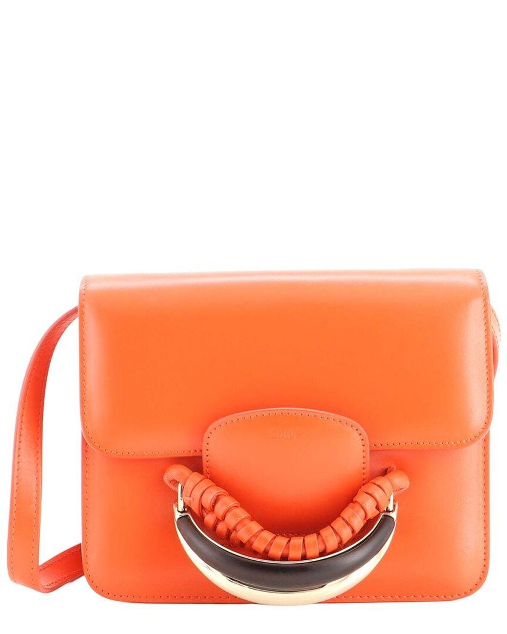 Chloé Orange Leather Kattie Crossbody (Authentic Pre-Loved)
