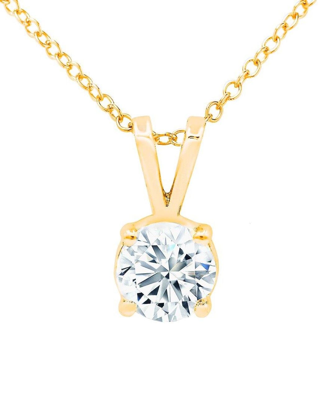 Diana M Metallic Fine Jewelry 14k 1.00 Ct. Tw. Diamond Pendant Necklace