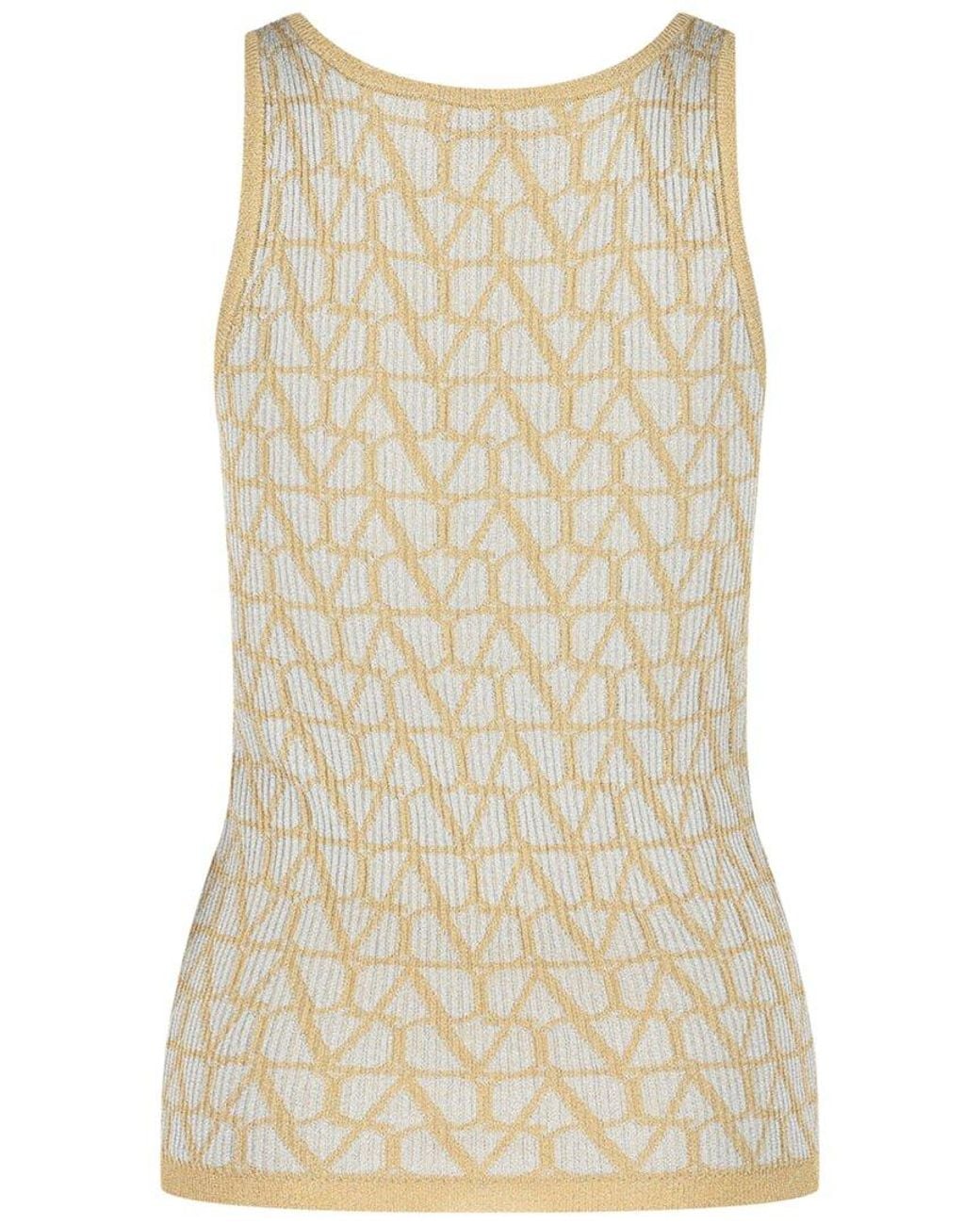 Valentino Natural Toile Iconographe Jacquard Tank Top