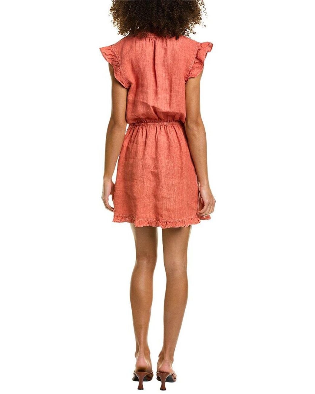 bella dahl ruffle sleeve tiered dress