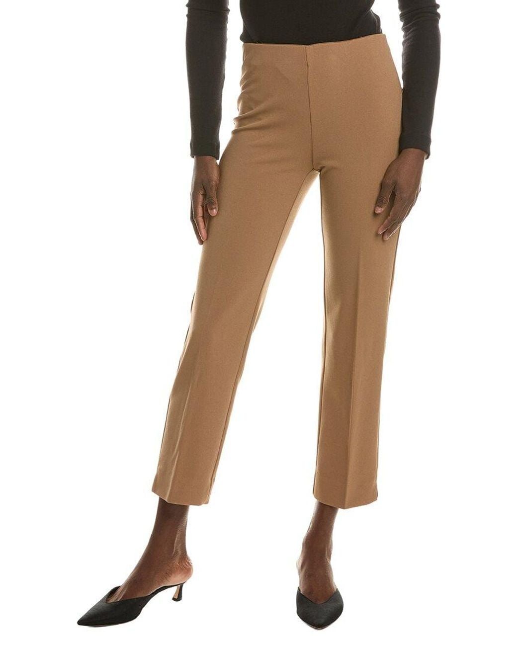 Anne Klein Brown Hollywood Waist Slim Ankle Pant