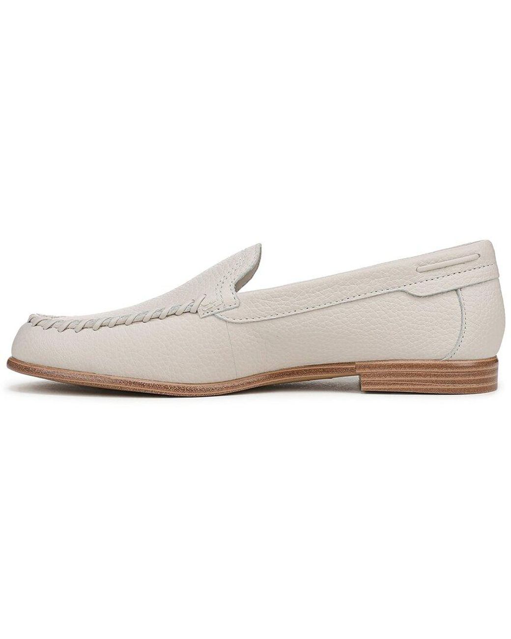 Franco Sarto White Maude Leather Loafer/Moccasin