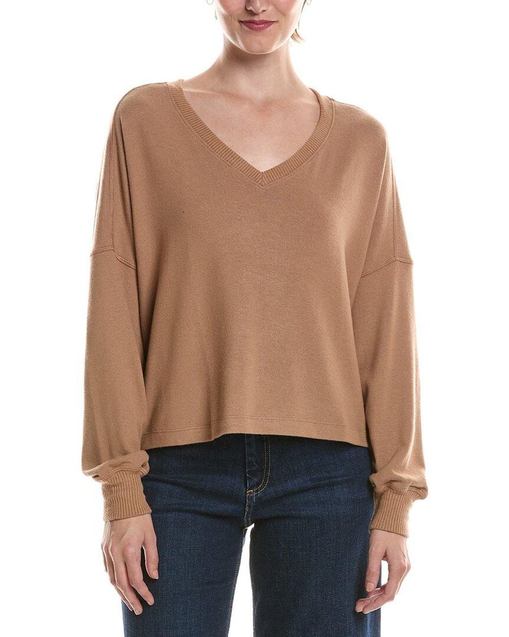 Michael Stars Blue Vic Relaxed V-neck Pullover