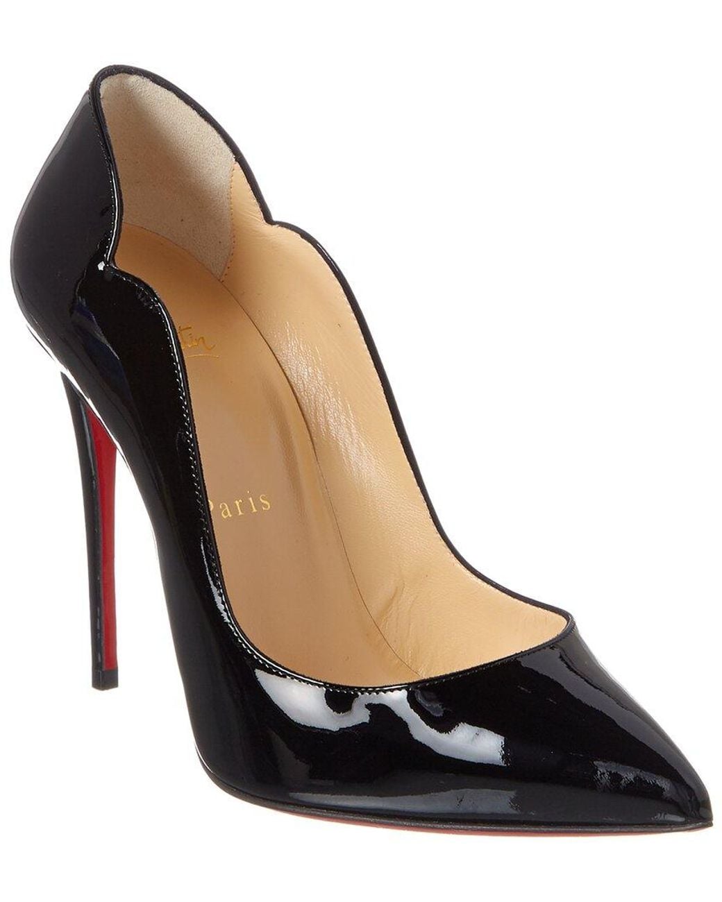 Christian Louboutin Black Hot Chick 100 Psychic Patent-leather Courts