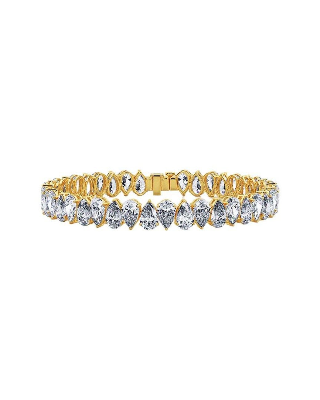 Lab Grown Diamonds White 14K 15.50 Ct. Tw. Lab-Grown Diamond Tennis Bracelet