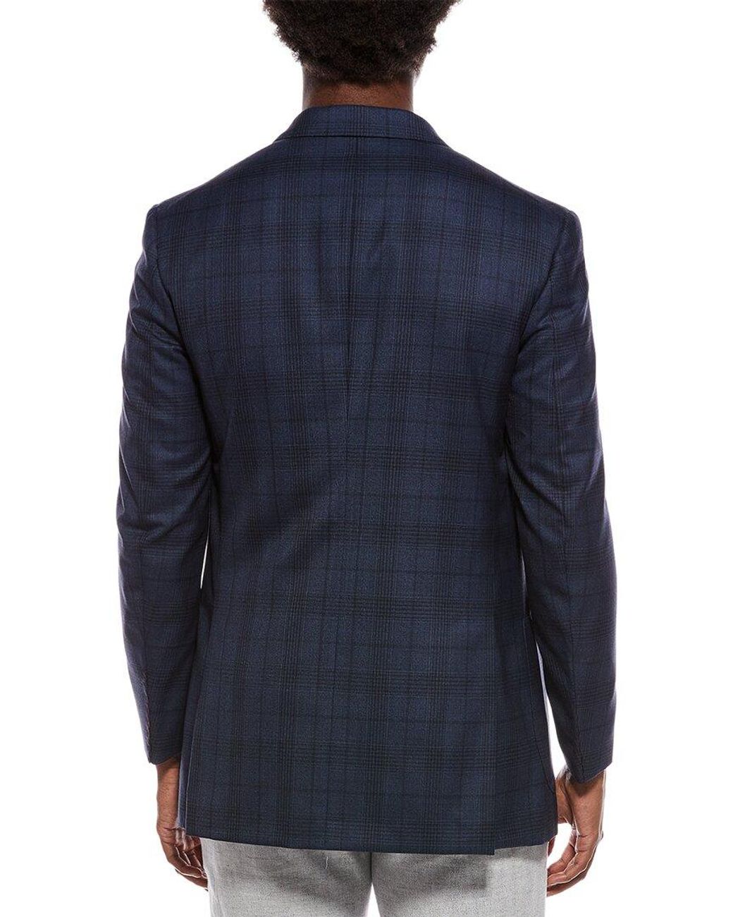 Isaia Blue Wool Blazer for men