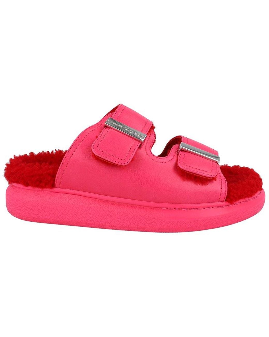 McQueen Pink Leather Sandal