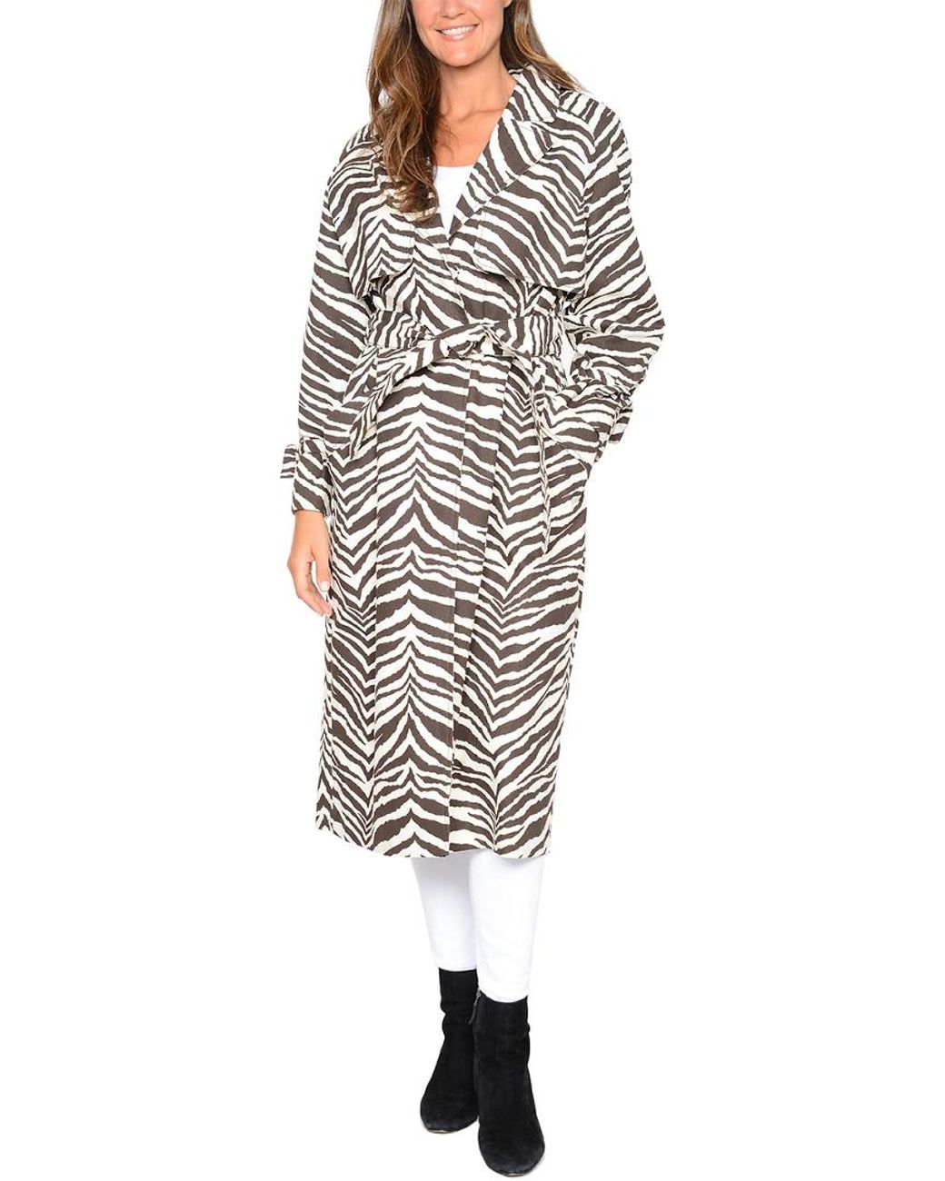 Kendall + Kylie White Cotton Trench