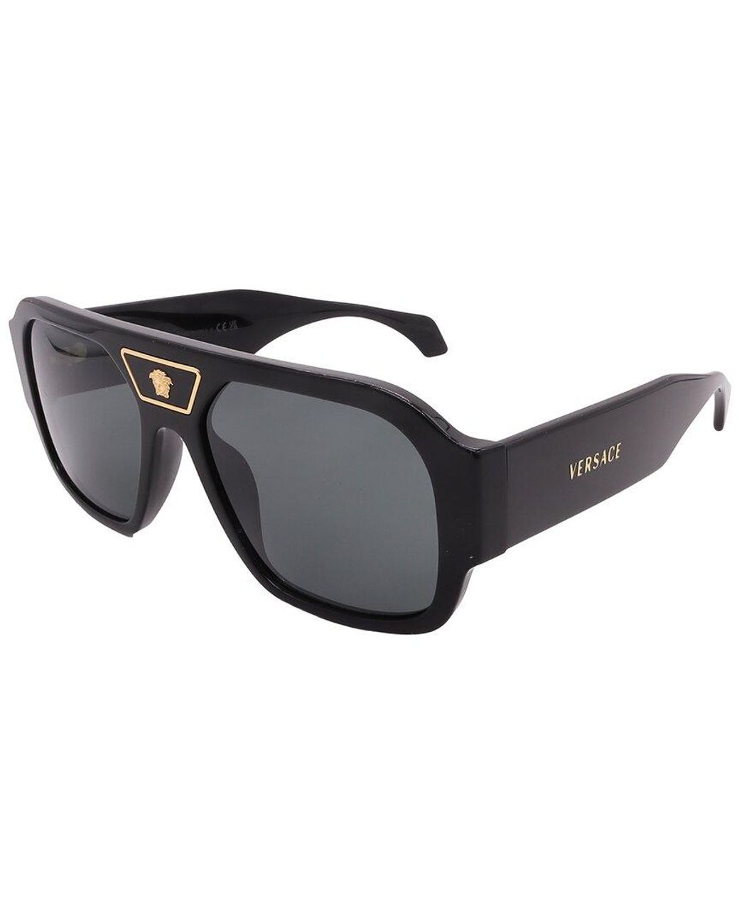 Versace Black 56Mm Sunglasses