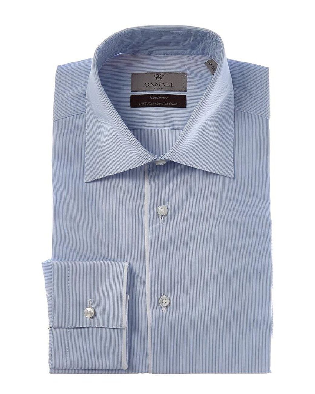 Canali Blue Dress Shirt for men