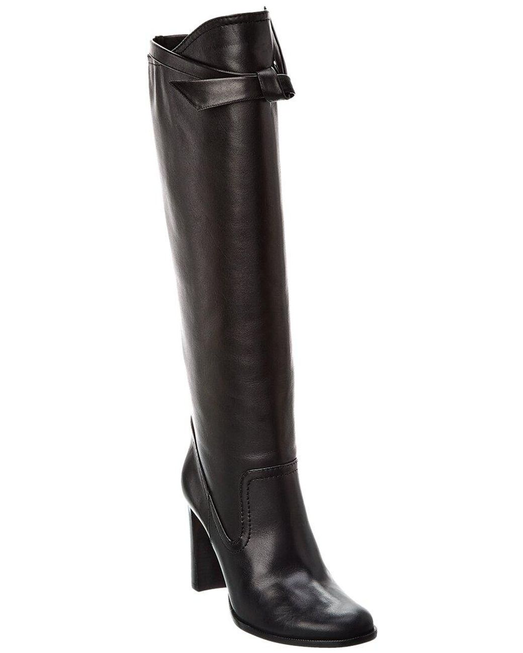 Alexandre Birman Black Clarita Saddlery 90 Leather Knee-High Boot