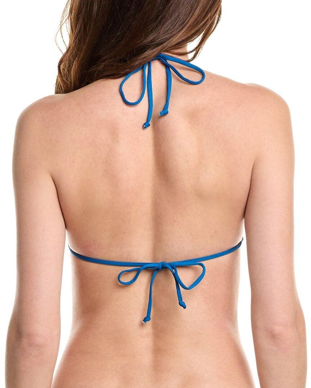 WeWoreWhat Blue Triangle Bikini Top