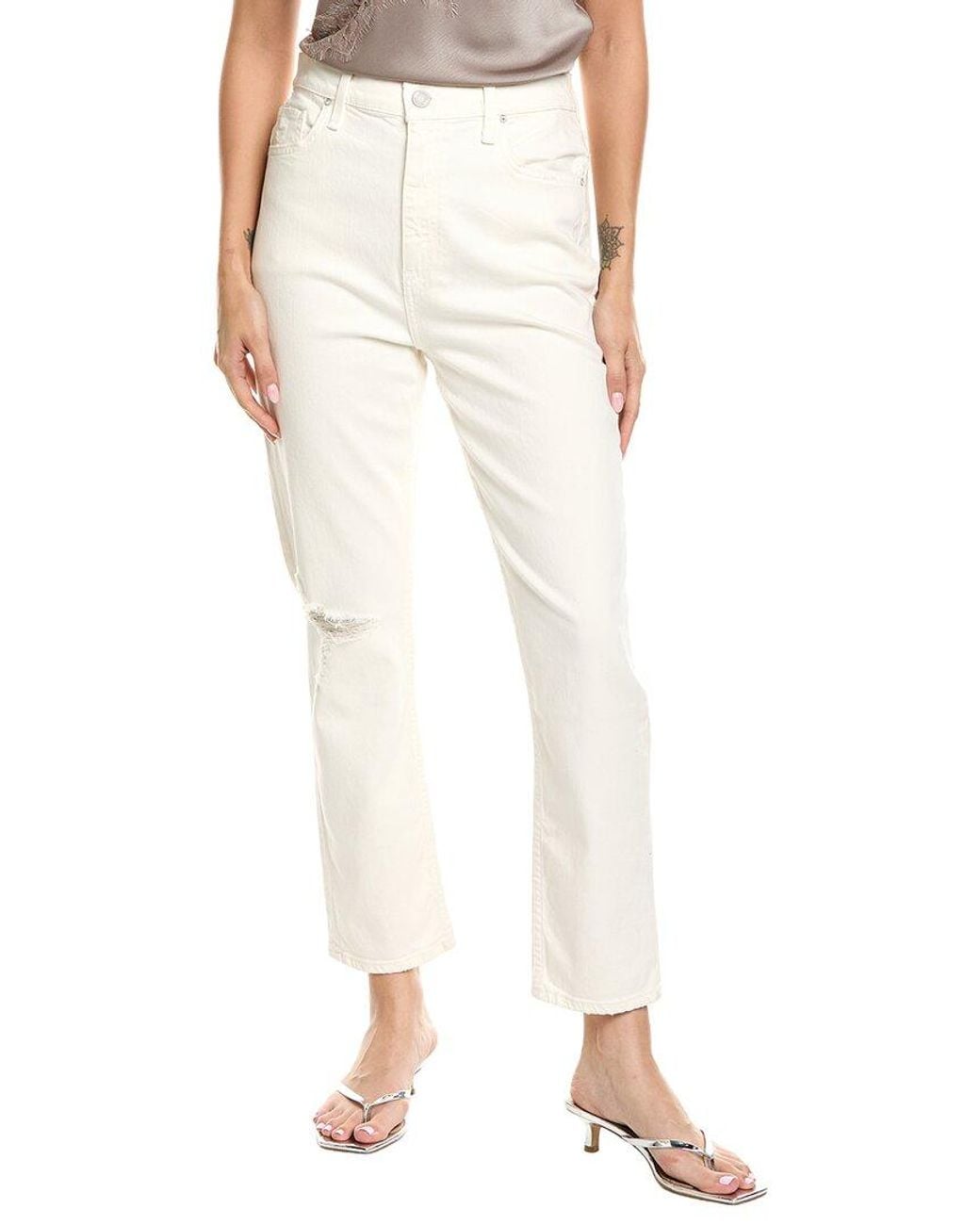 Hudson Natural Harlow Destructed Ecru Jean