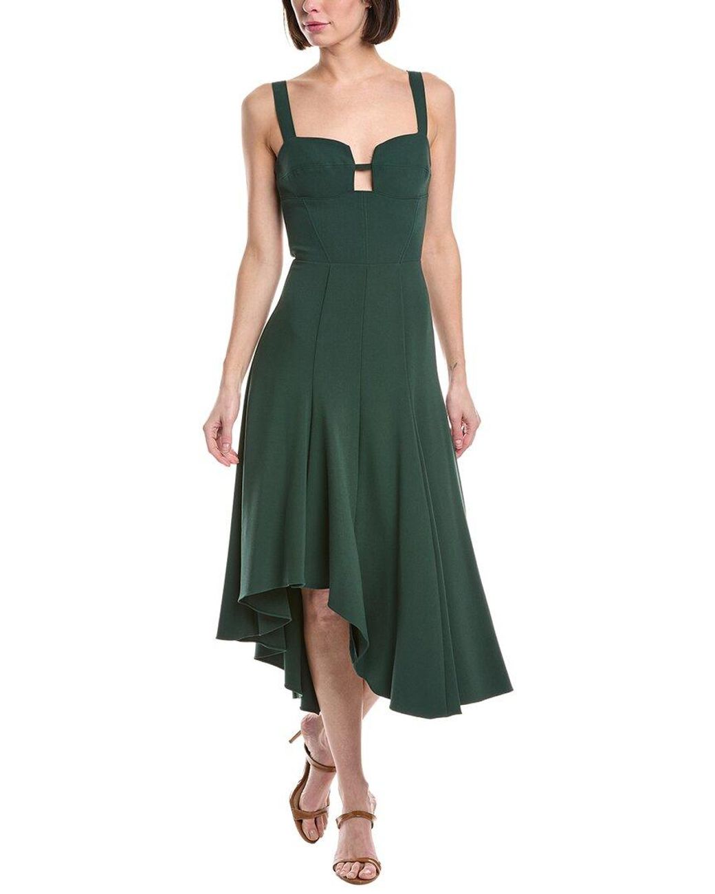 Black Halo Green Sorelle Midi Dress