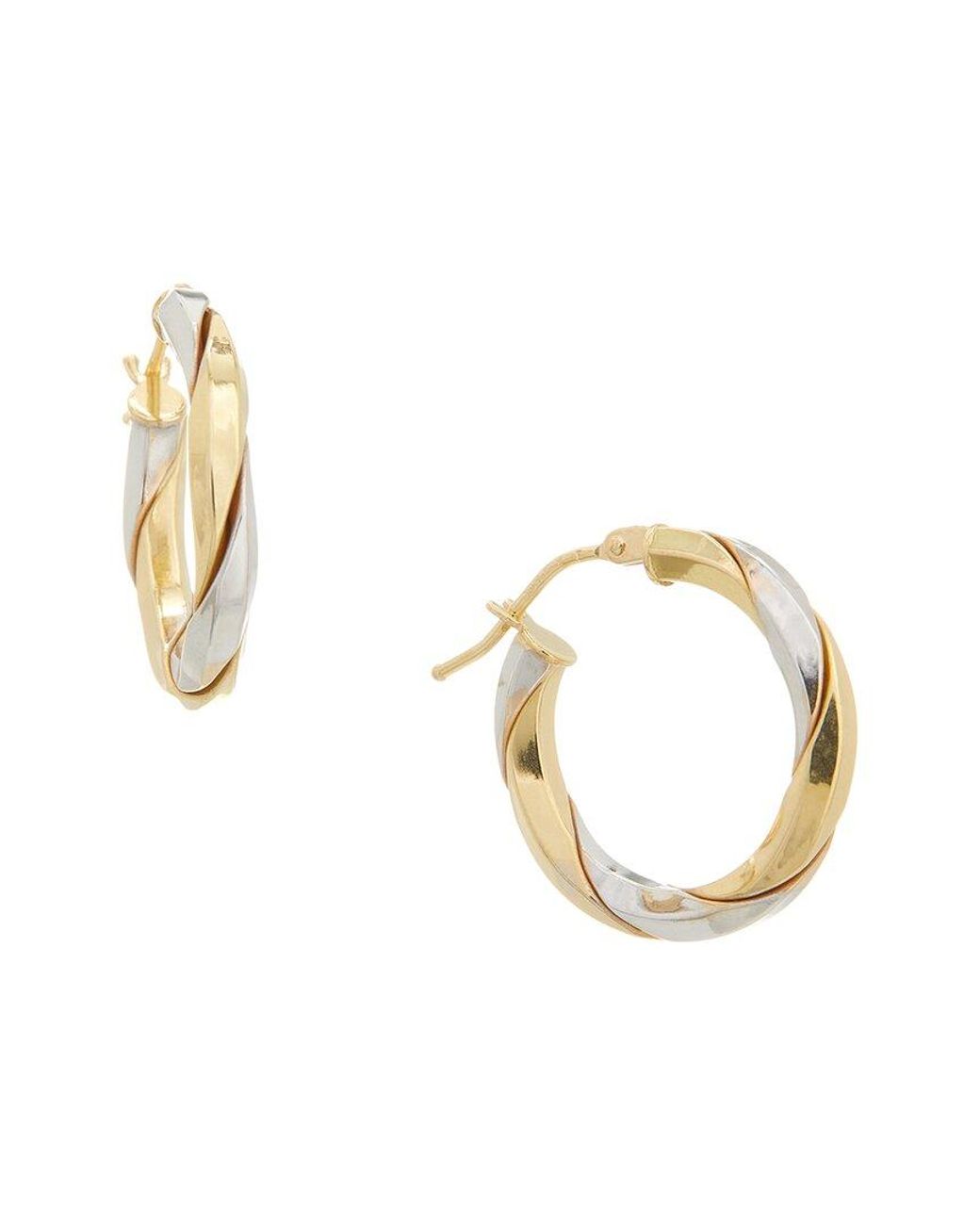 Italian Gold Metallic 18K Earrings