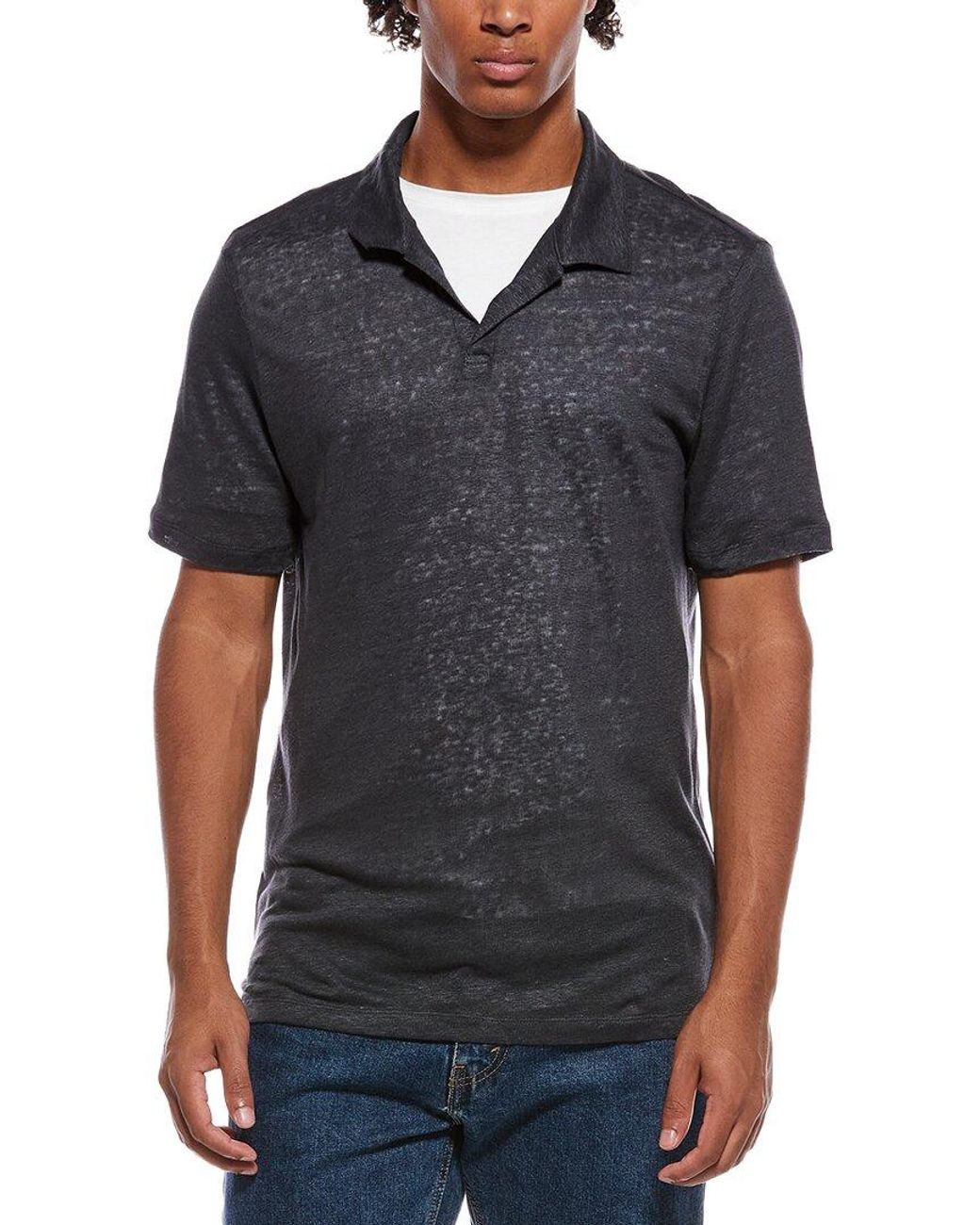Onia Black Chad Linen T-Shirt for men
