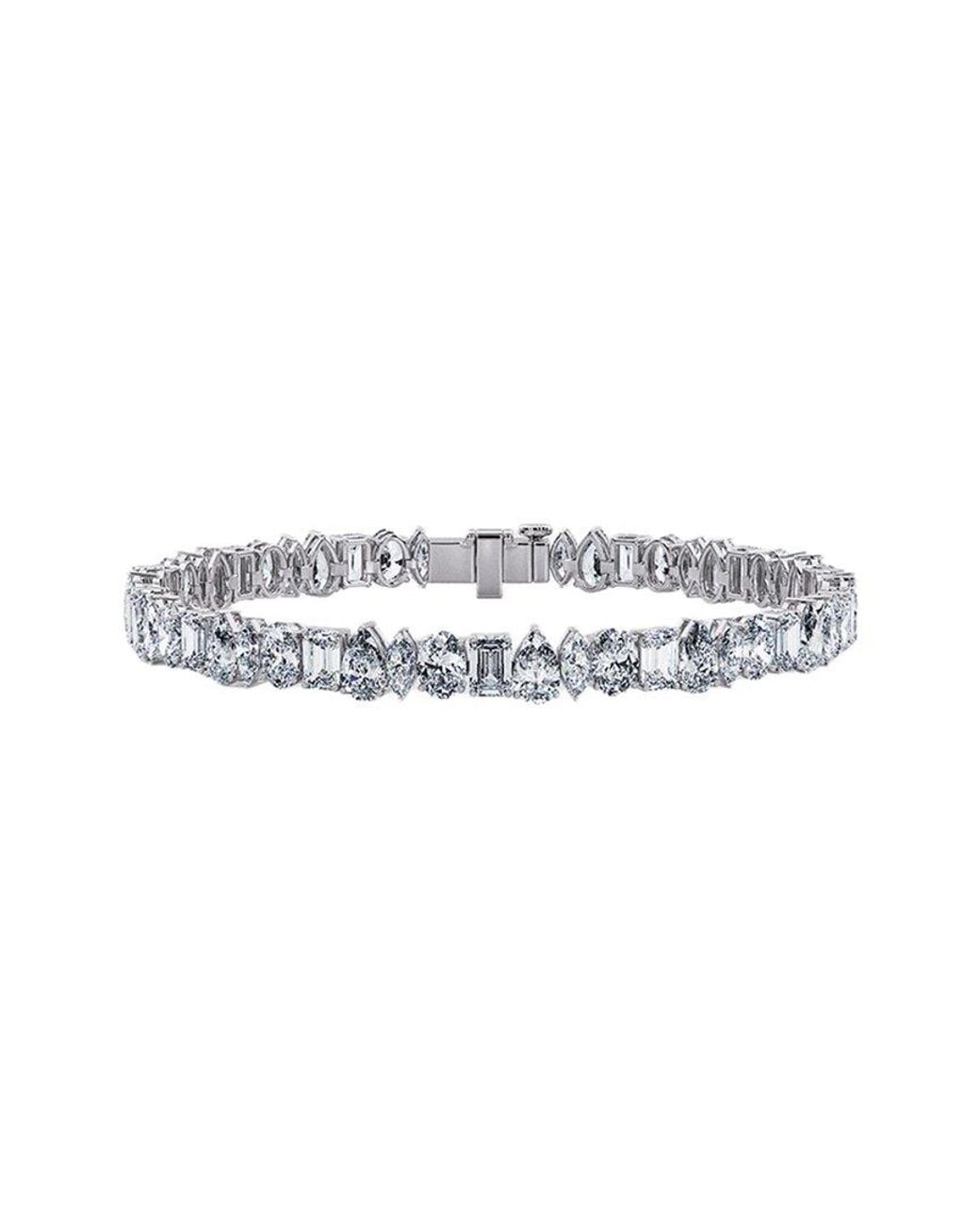 Lab Grown Diamonds White 14K 3.20 Ct. Tw. Lab-Grown Diamond Fancy Bracelet