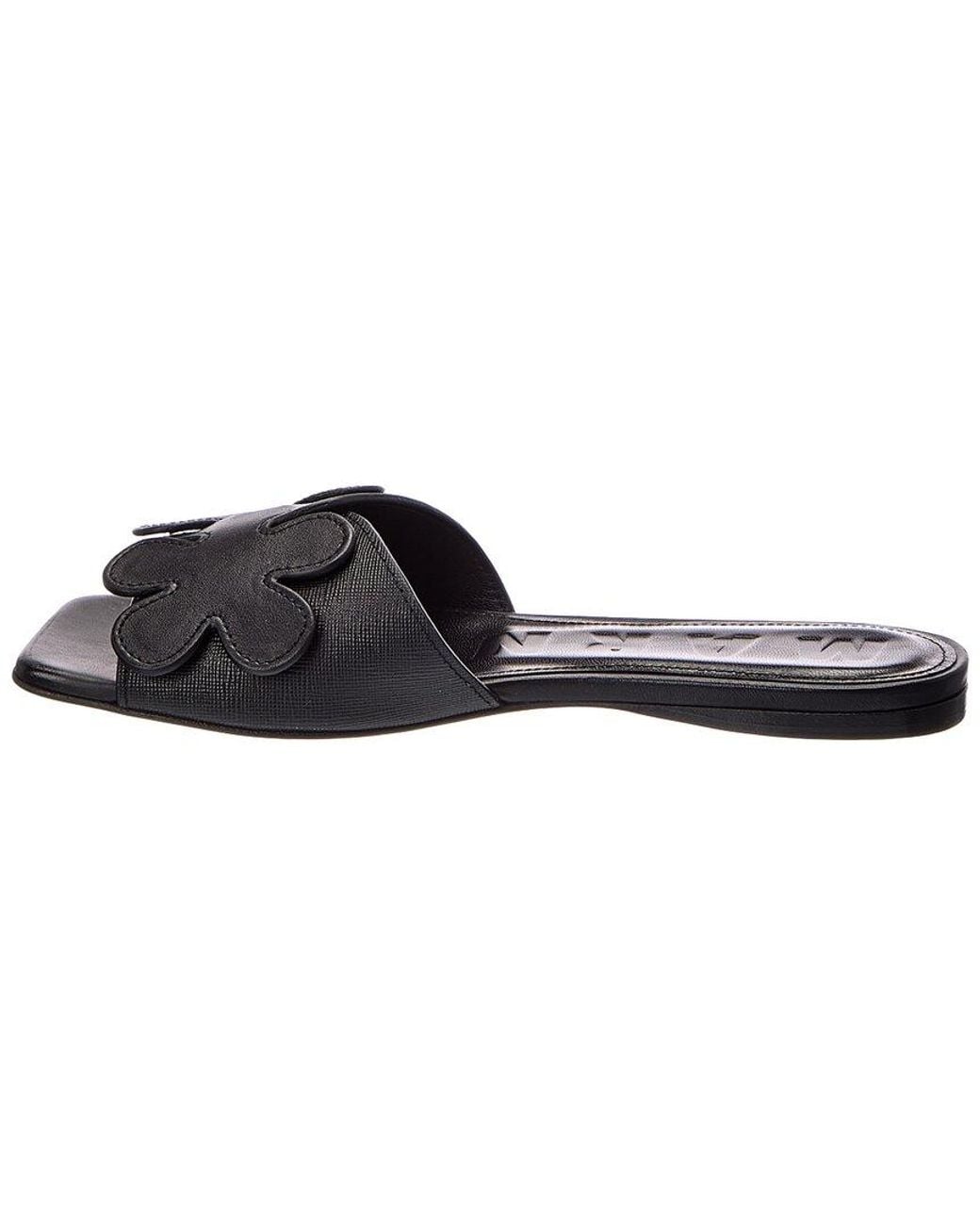 Marni Black Logo Leather Sandal