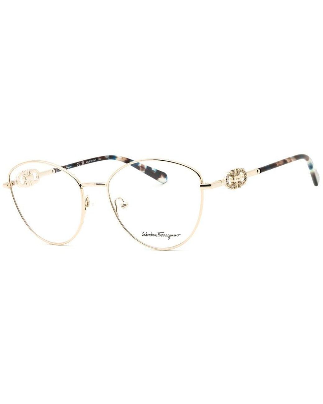Ferragamo Metallic 55Mm Optical Frames