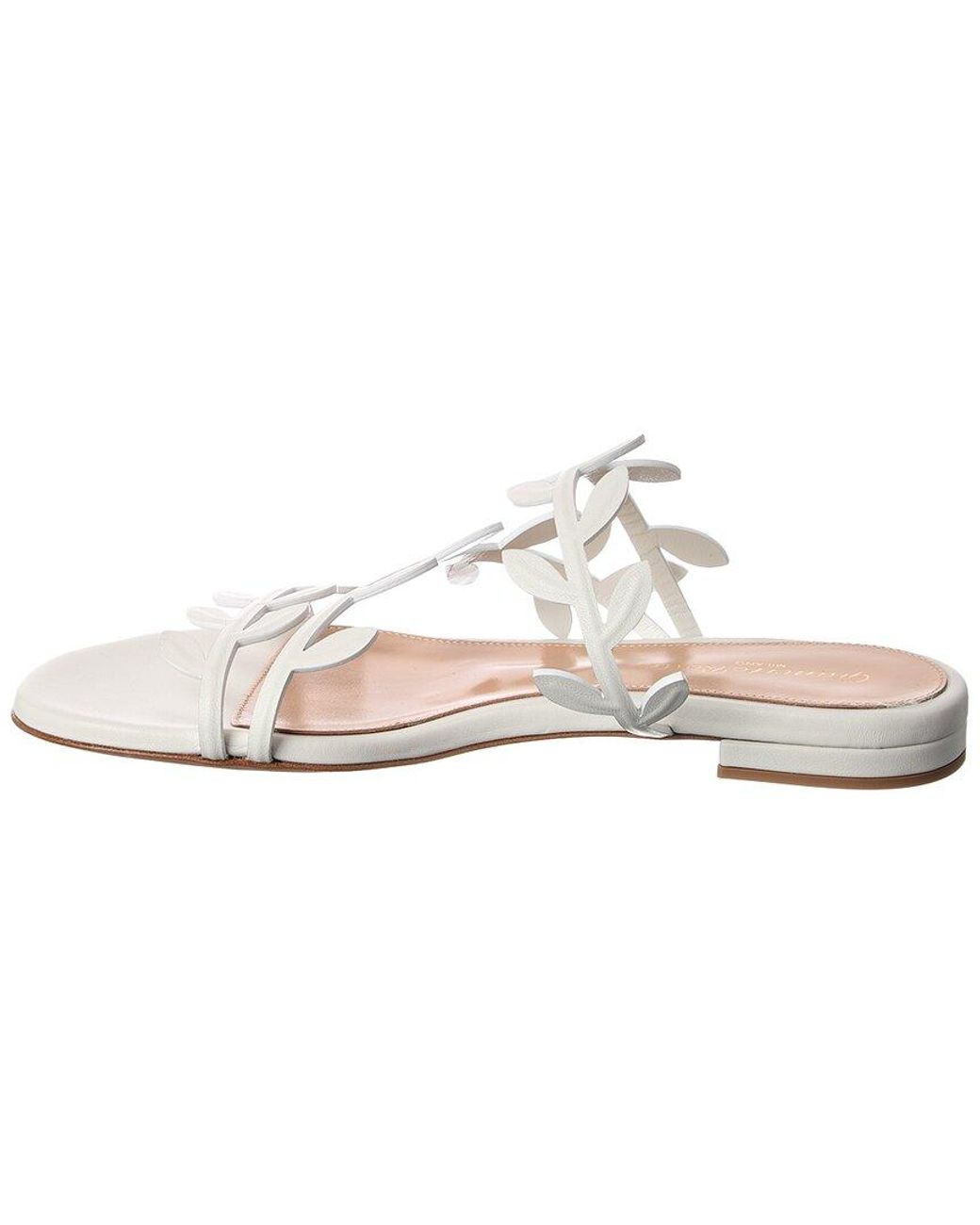Gianvito Rossi White Flavia Leather Sandal