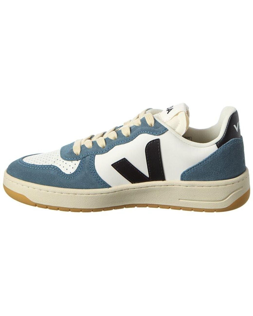 Veja Blue V-10 Prime Suede & Leather Sneaker