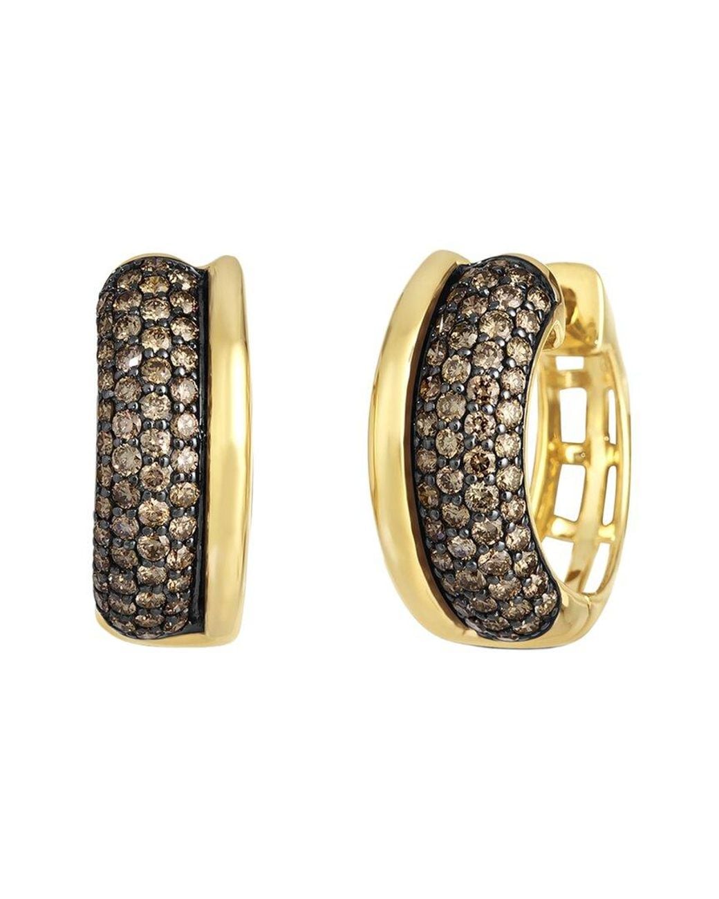 Le Vian Metallic Chocolate 14K 1.16 Ct. Tw. Diamond Hoop Earrings