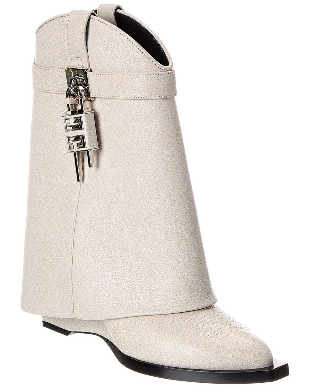 Shark Lock Boots In Leather