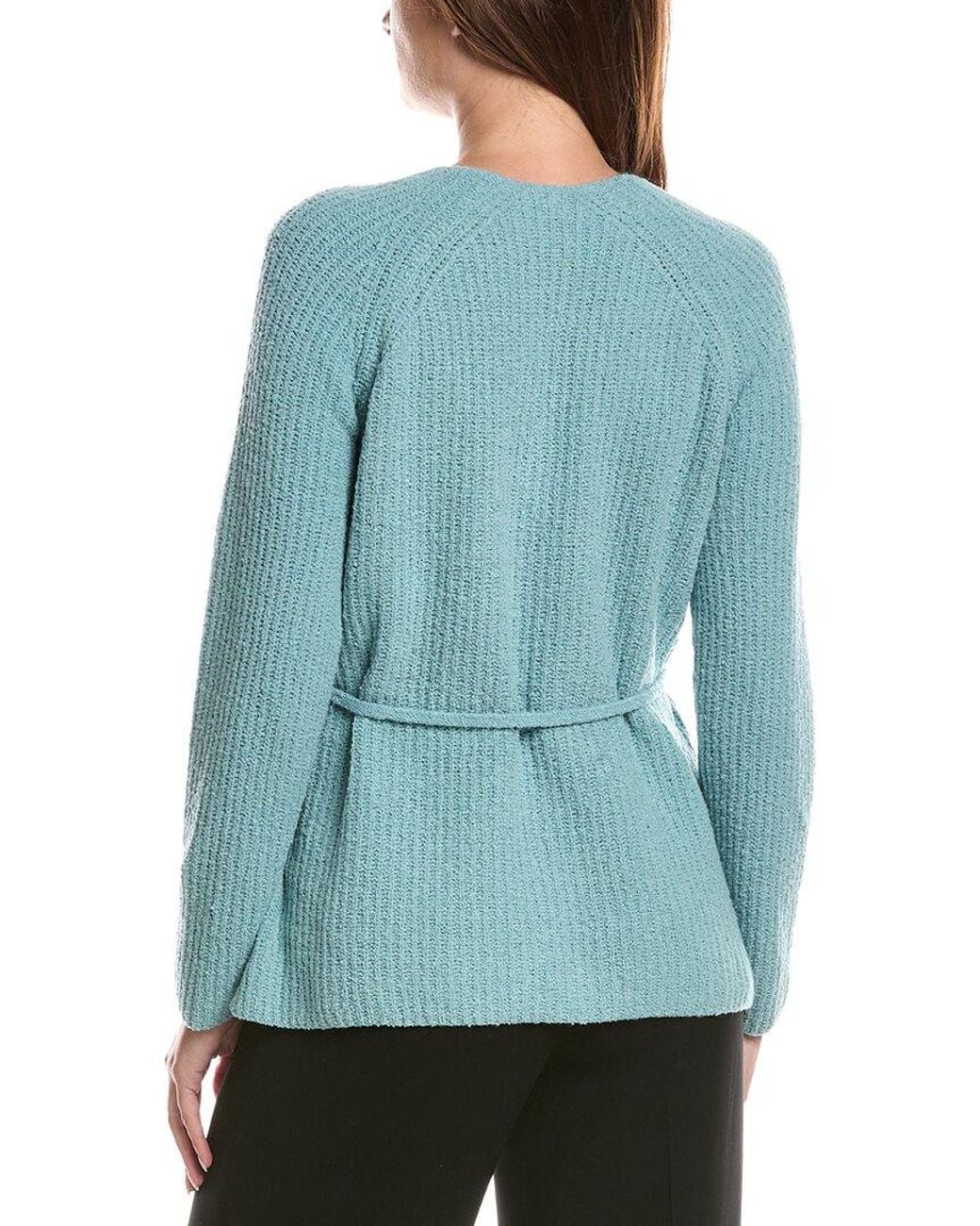 Eileen Fisher Blue V-Neck Cardigan