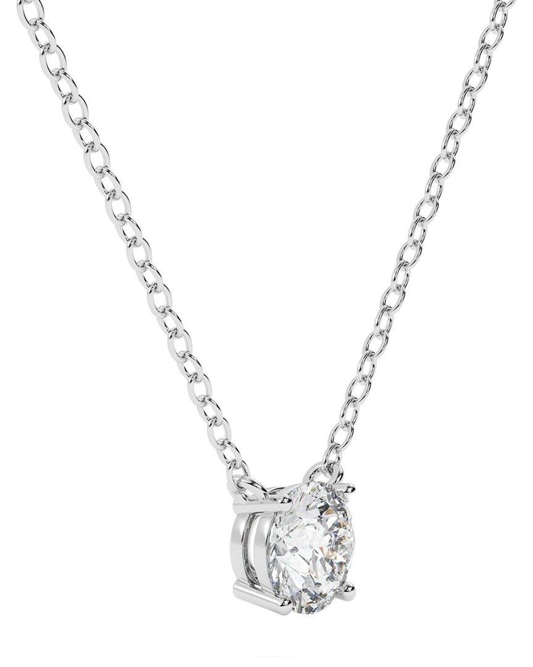 Lab Grown Diamonds Metallic 14K 0.50 Ct. Tw. Lab-Grown Diamond Necklace