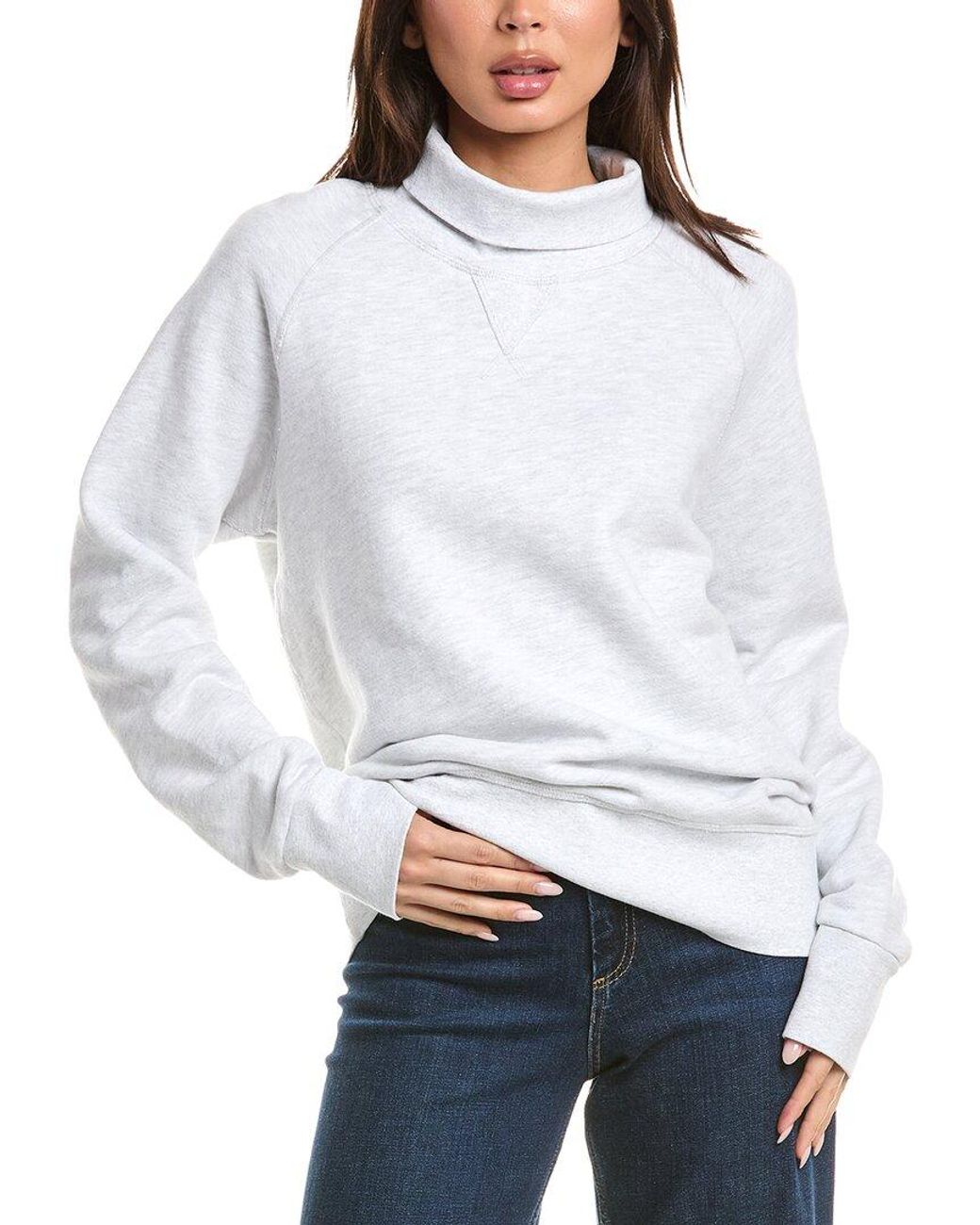 PERFECTWHITETEE White Oversized Turtleneck Sweatshirt